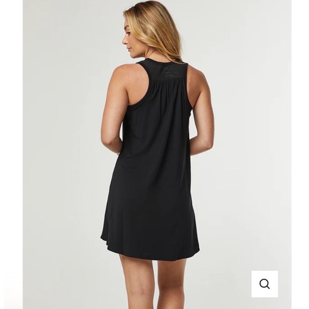Shebird The Freedom Swing Dress Size 3 Black Built-in Bra Pockets Sleeveless - Picture 2 of 9